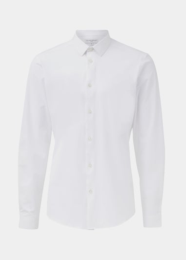Taylor & Wright White 4 Way Stretch Slim Fit Shirt