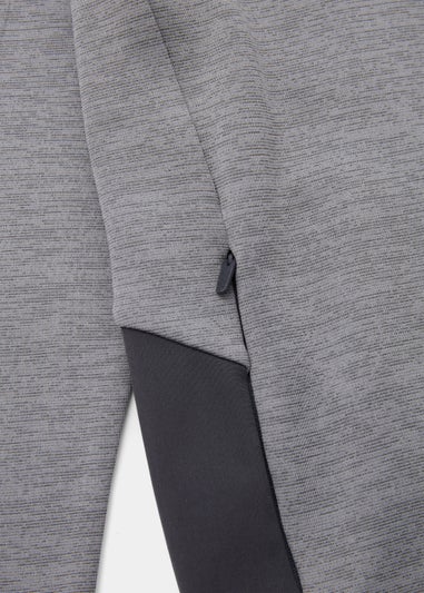 Boys Grey Tonal Half Zip Sports Sweatshirt (4-13yrs)