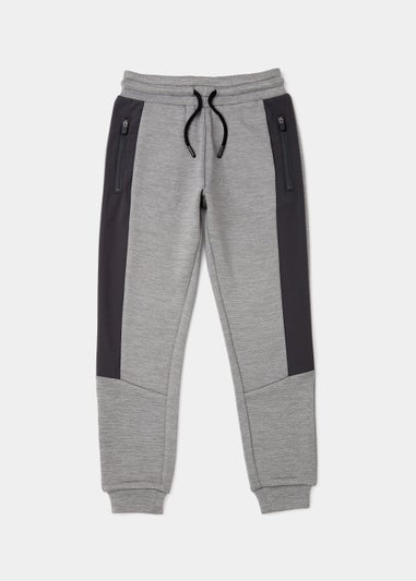 Boys Grey Tonal Co-Ord Sports Joggers (4-13yrs)