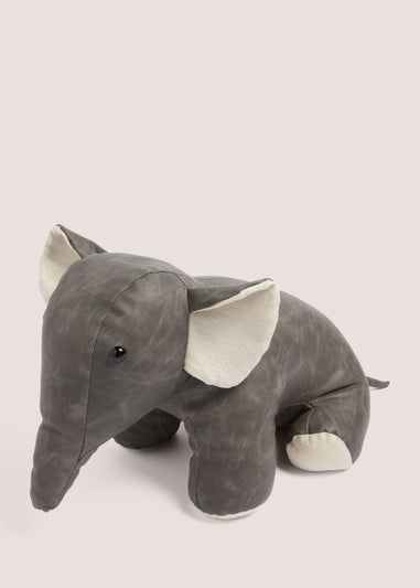 Grey Elephant Doorstop