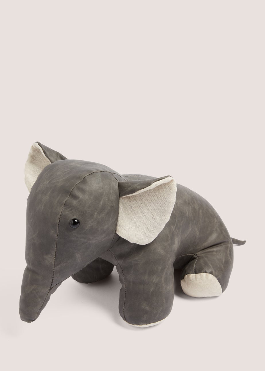 Grey Elephant Doorstop