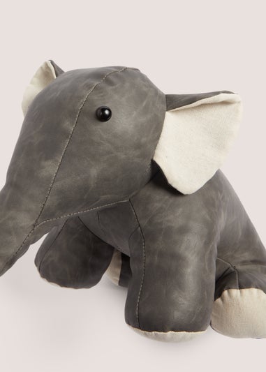 Grey Elephant Doorstop