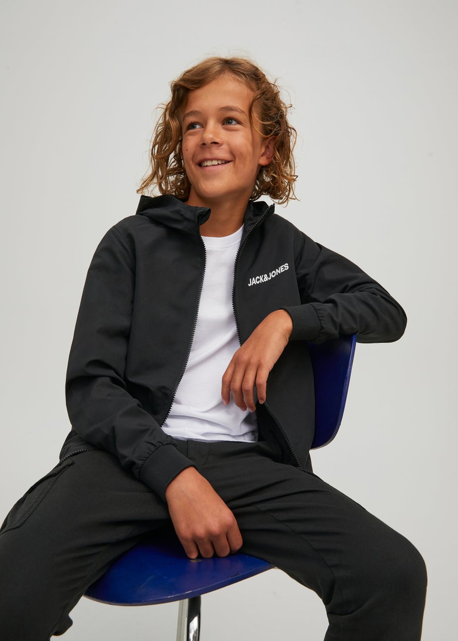 Jack & Jones Kids Black Bomber Jacket (6-16yrs)