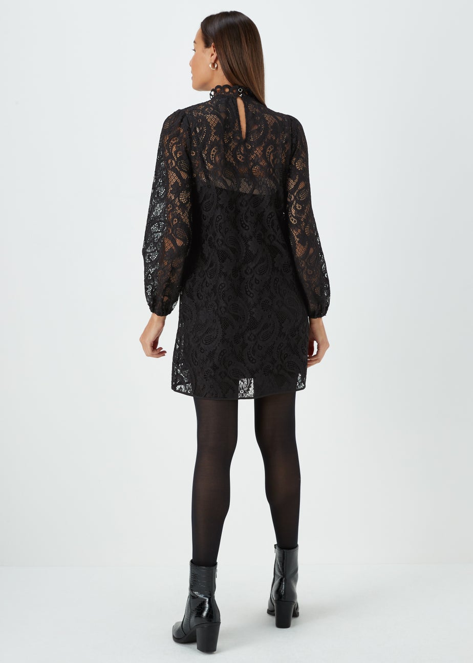 Et Vous Black Lace Tunic Dress