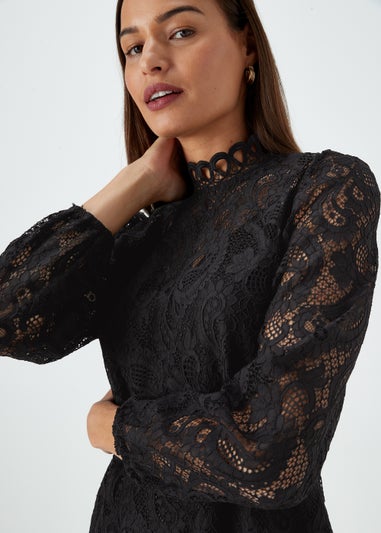Et Vous Black Lace Tunic Dress