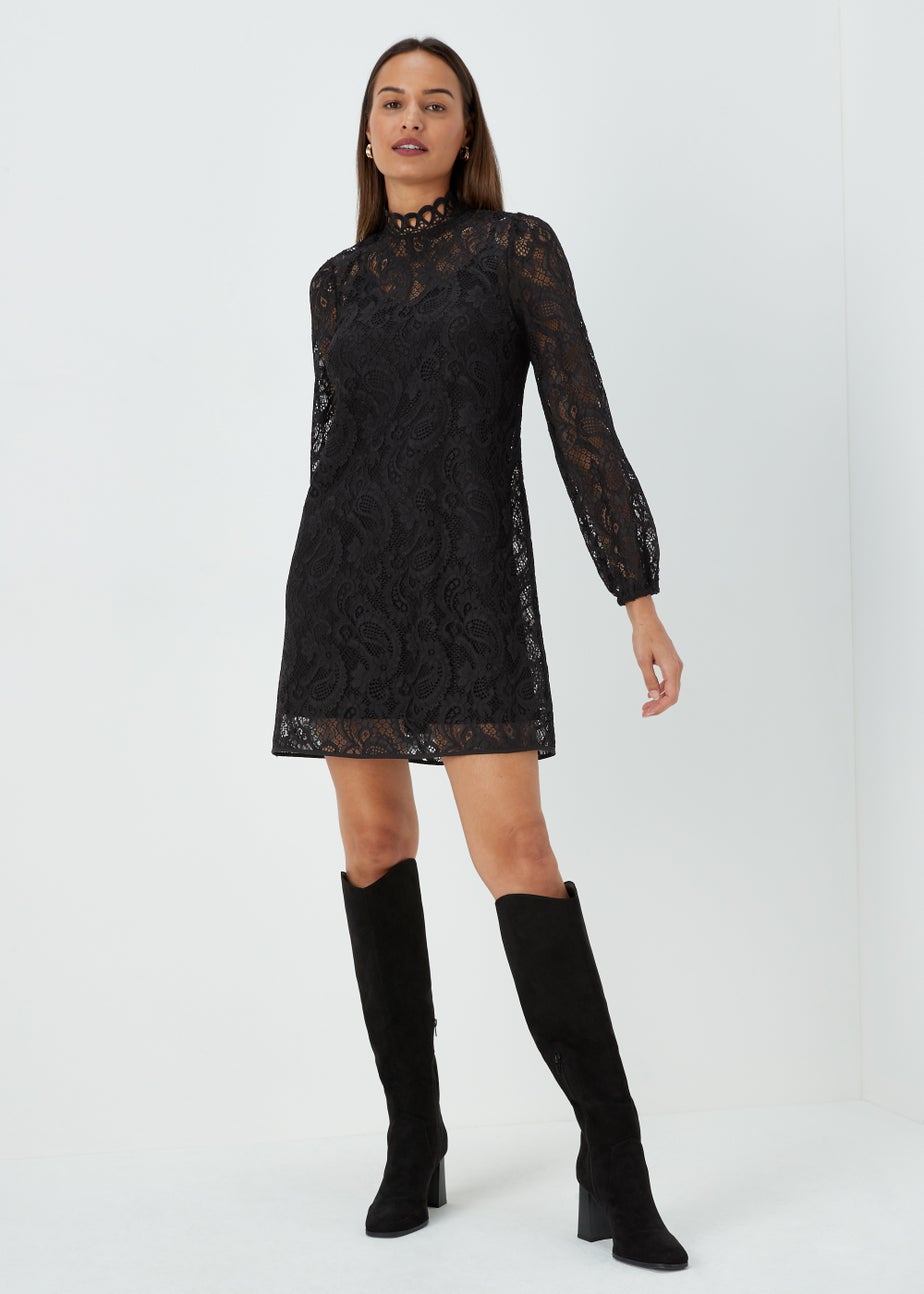 Et Vous Black Lace Tunic Dress