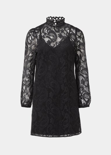 Et Vous Black Lace Tunic Dress