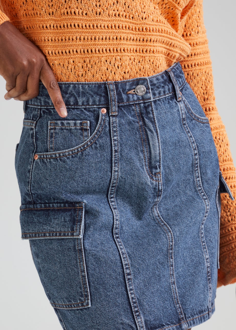 Mid Wash Utility Skirt