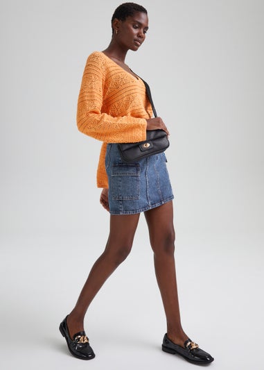 Mid Wash Utility Skirt