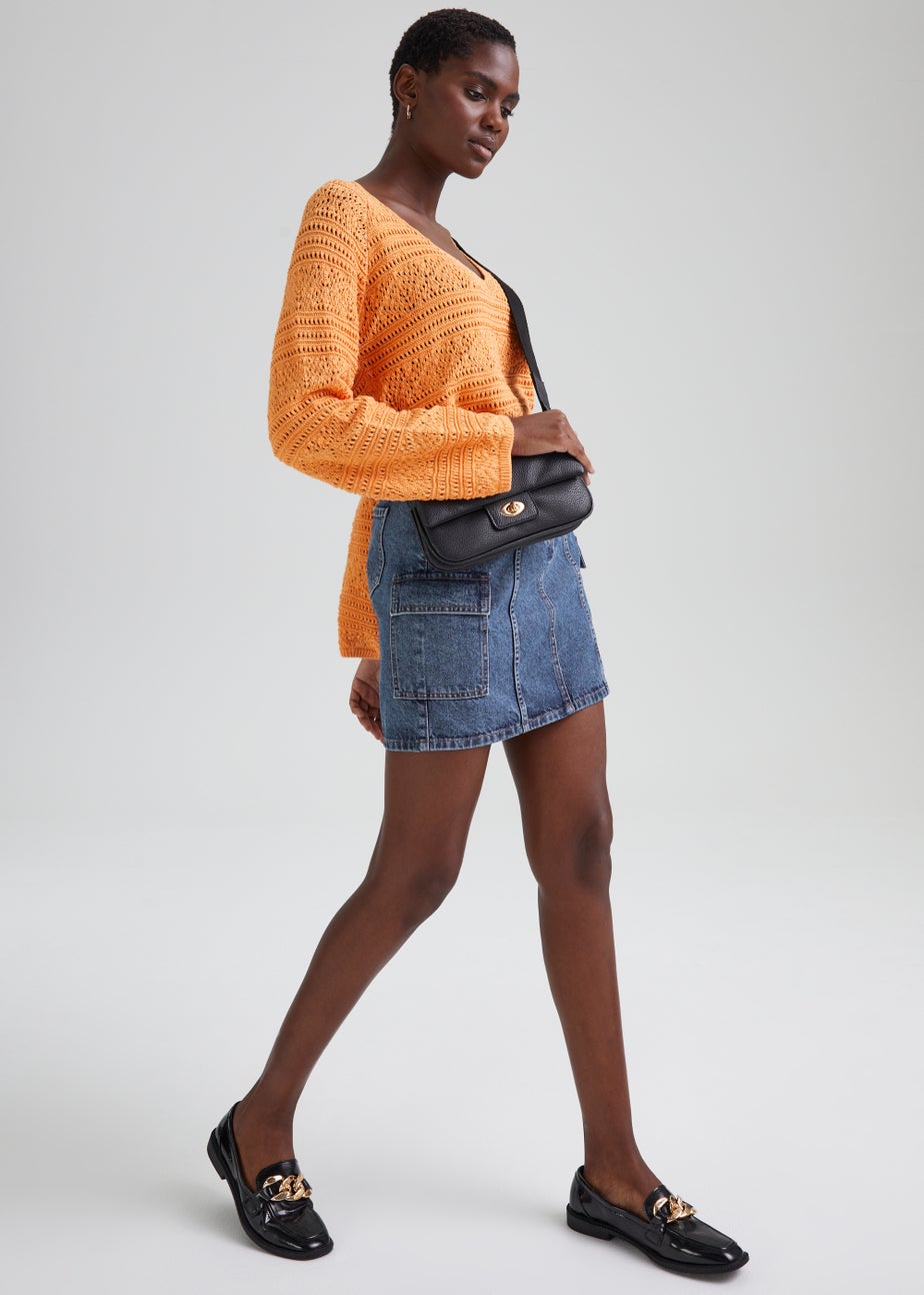 Mid Wash Utility Skirt