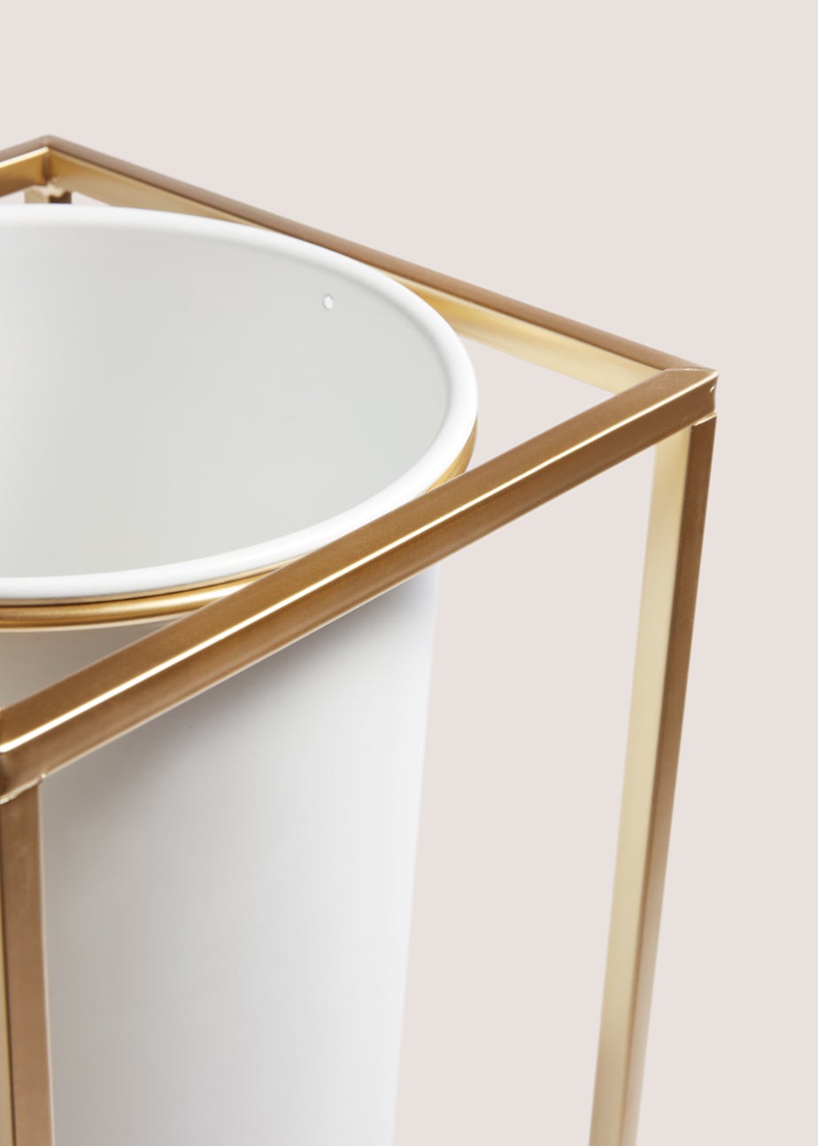 Gold Medium Metal Planter (55cm x 19cm)