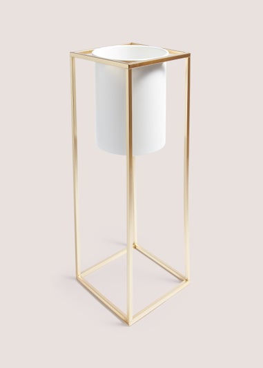 Gold Medium Metal Planter (55cm x 19cm)