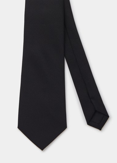 Taylor & Wright Black Plain Skinny Tie