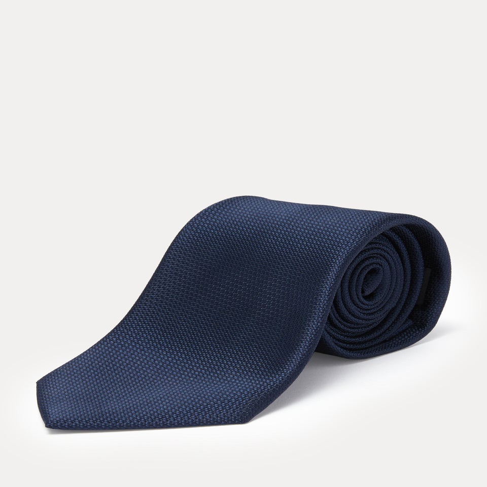 Taylor & Wright Navy Plain Tie