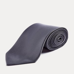 Taylor & Wright Grey Plain Texture Tie