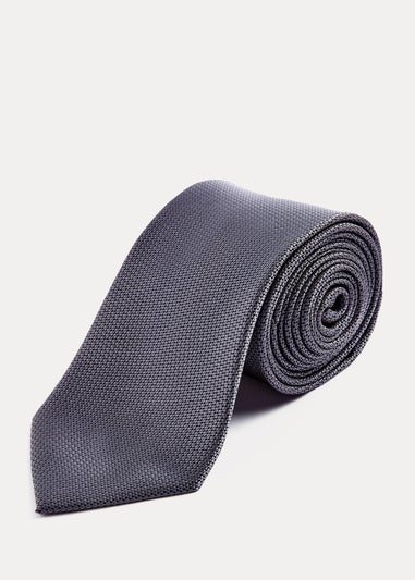 Taylor & Wright Grey Plain Texture Tie