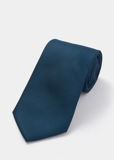 Taylor & Wright Teal Plain Textured Tie