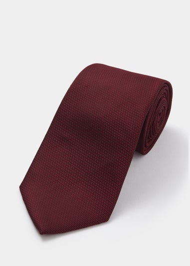 Taylor & Wright Burgundy Plain Texture Tie