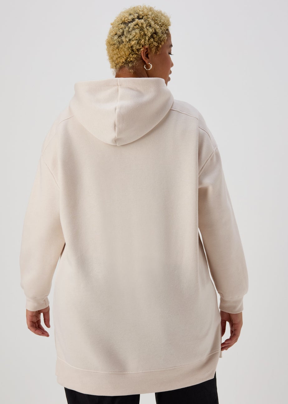 Cream Longline Hoodie