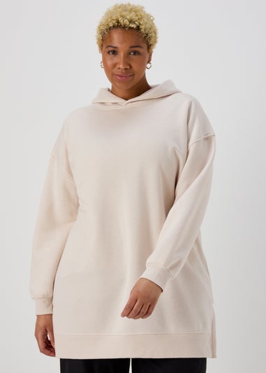 Cream Longline Hoodie