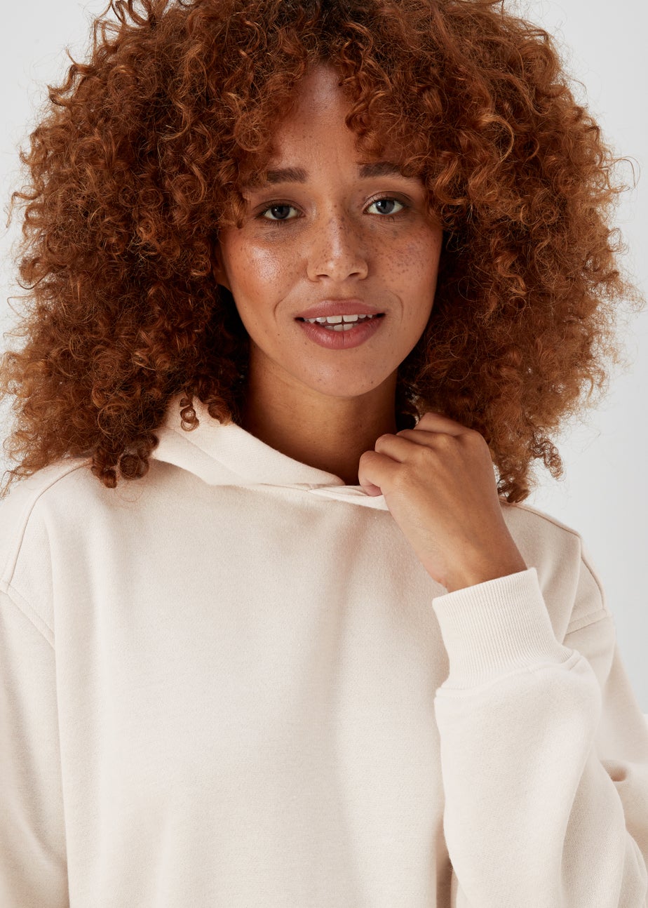 Cream Longline Hoodie