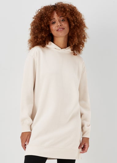 Cream Longline Hoodie
