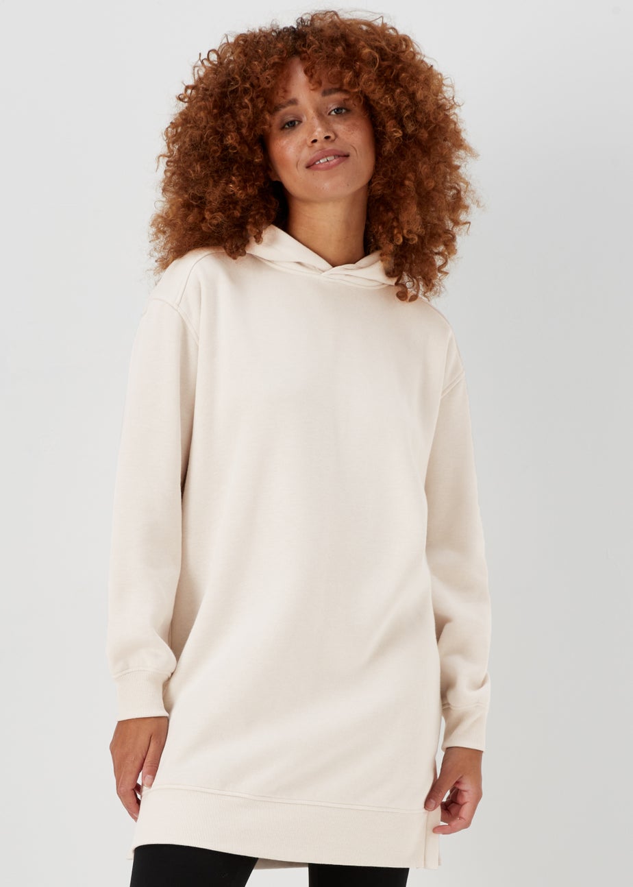 Cream Longline Hoodie