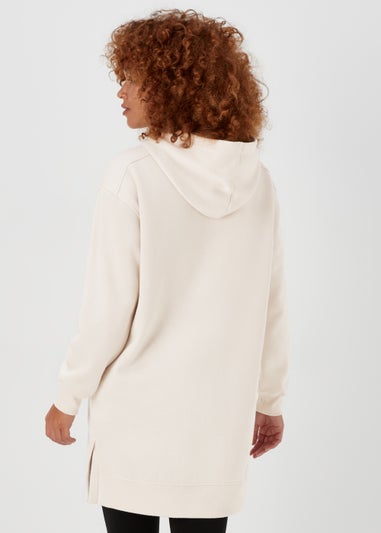 Cream Longline Hoodie