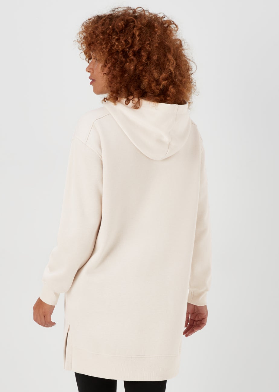 Cream Longline Hoodie