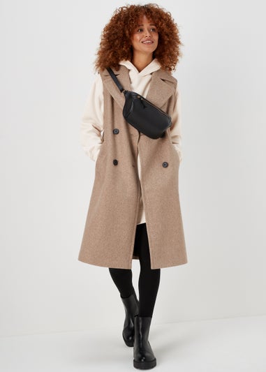 Cream Longline Hoodie