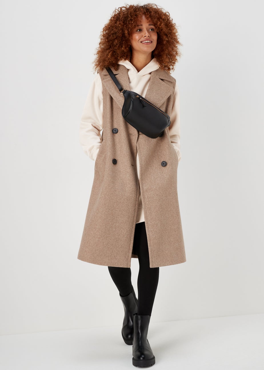 Cream Longline Hoodie