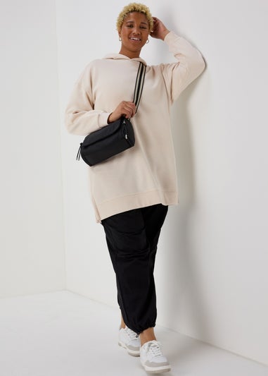 Cream Longline Hoodie