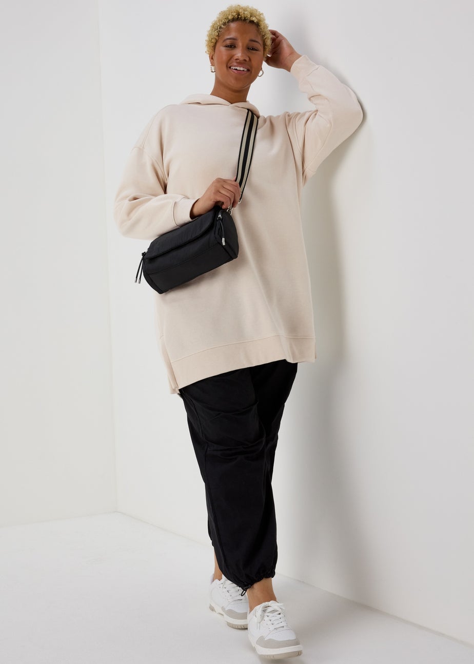 Cream Longline Hoodie