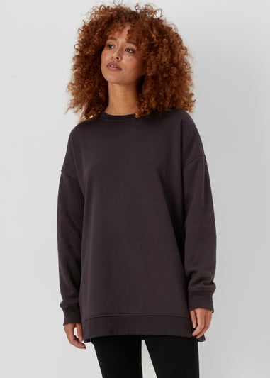 Black Longline Sweatshirt