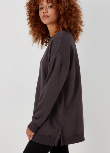 Black Longline Sweatshirt