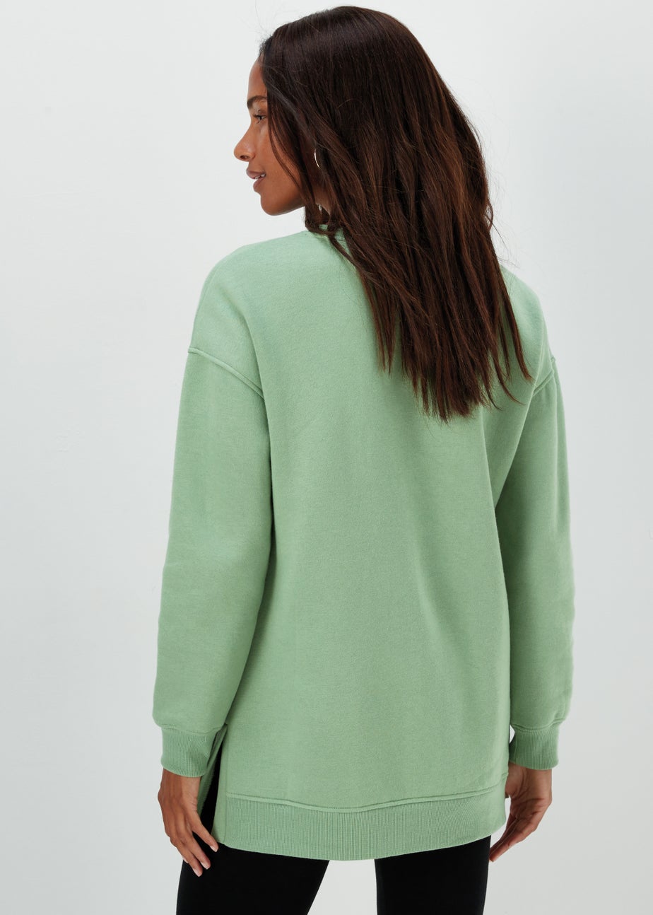Green Longline Sweatshirt