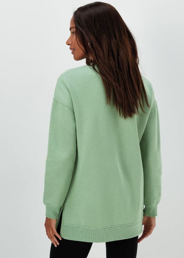 Green Longline Sweatshirt