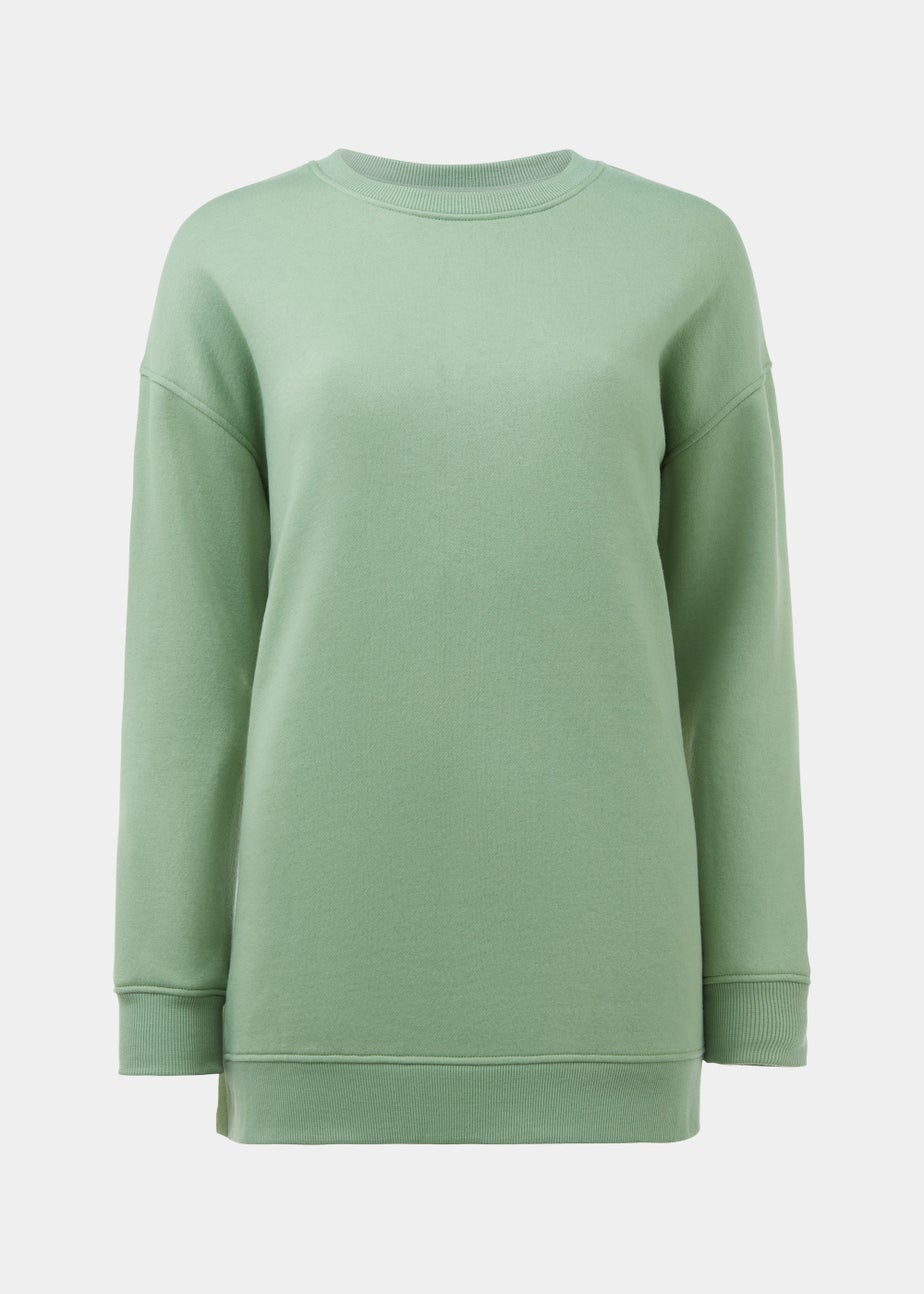 Green Longline Sweatshirt