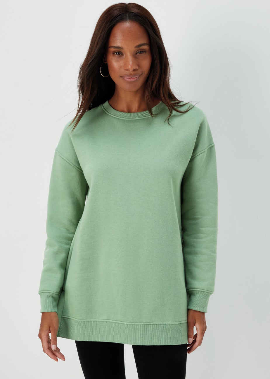 Green Longline Sweatshirt