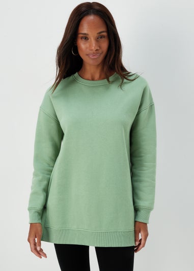 Green Longline Sweatshirt