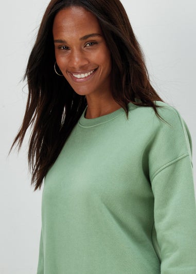 Green Longline Sweatshirt