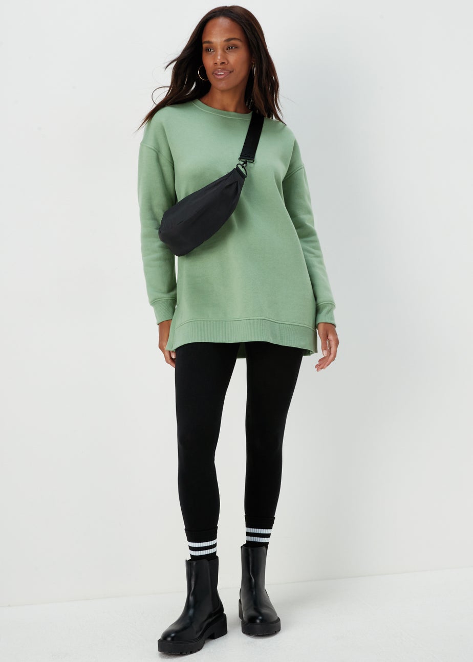 Green Longline Sweatshirt