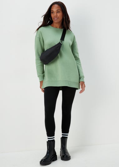Green Longline Sweatshirt
