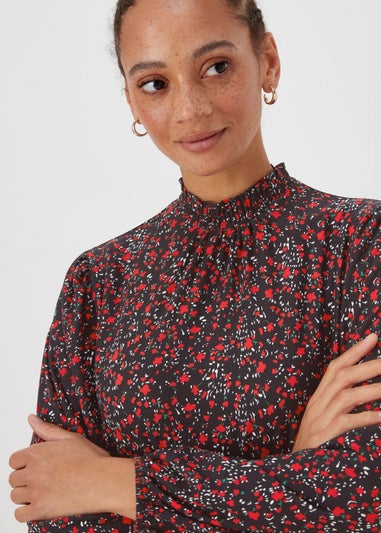 Red Floral Super Soft Mini Dress