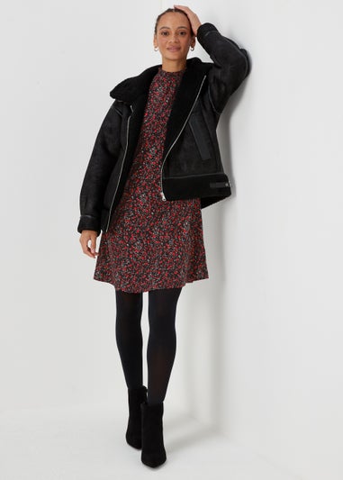 Red Floral Super Soft Mini Dress