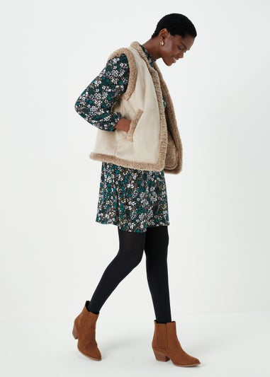 Green Ditsy Floral Super Soft Mini Dress