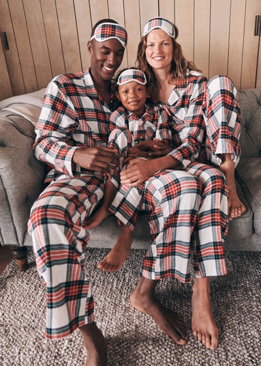 Red Check Pyjama Set & Eye Mask Set