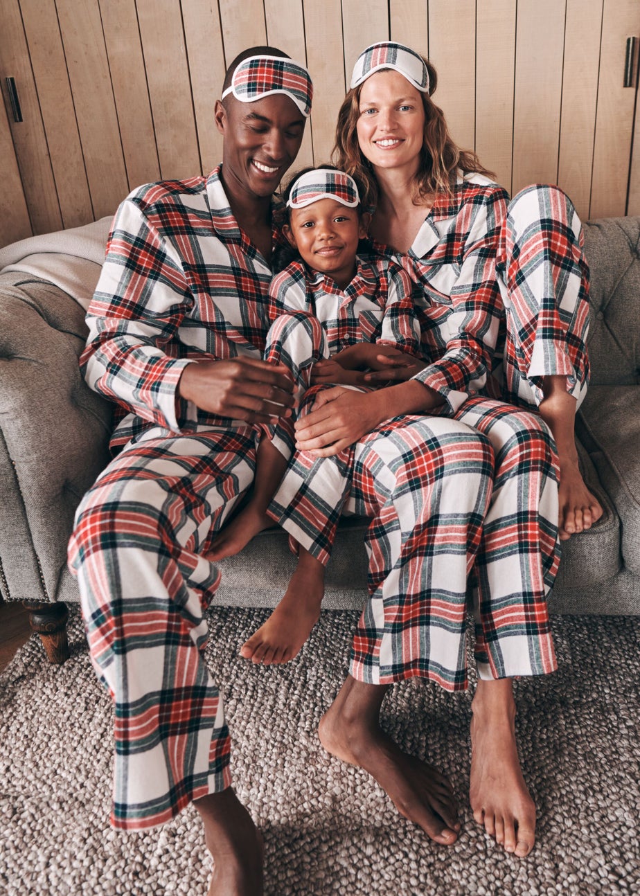 Red Check Pyjama Set & Eye Mask Set