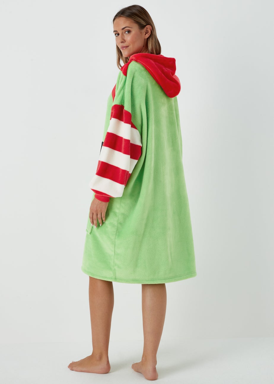 Green Elf Print Snuggle Hoodie
