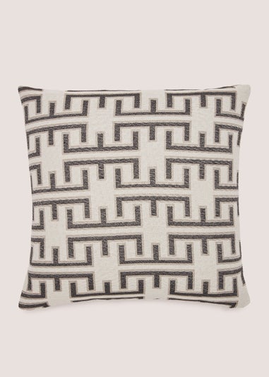 Monochrome Maze Cushion (43cm x 43cm)
